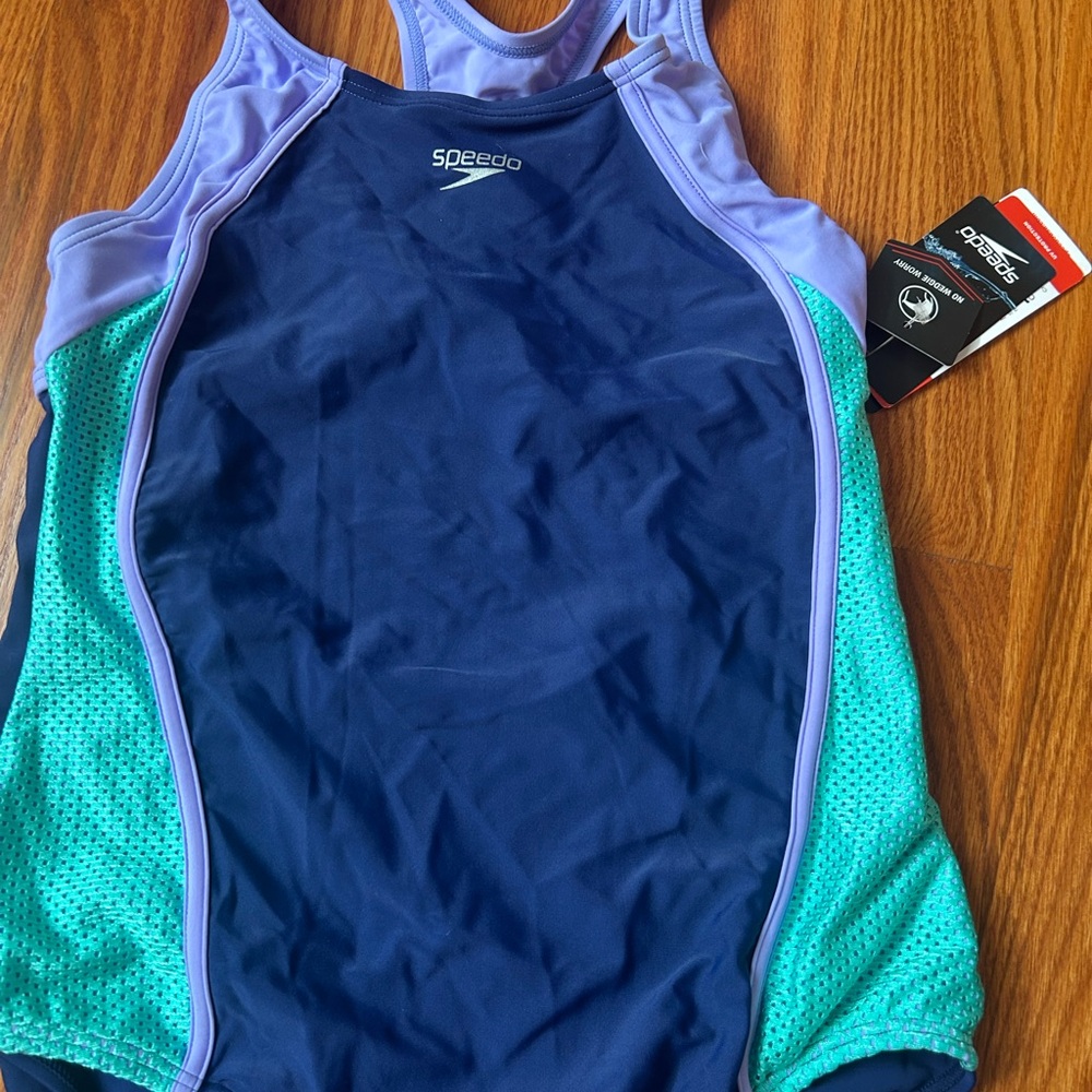 Speedo youth Blue and Green Swimsuit
